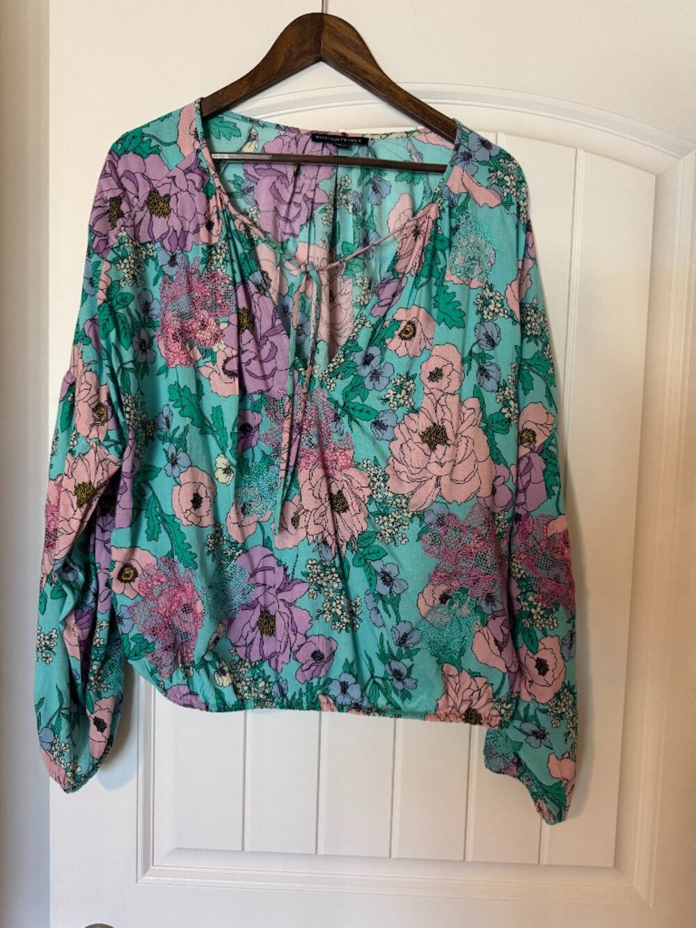 Boston Proper lightweight Floral Top